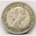 AUSTRALIA 1961 . SIXPENCE . ERROR . OFF CENTRE MIS-STRIKE . PLANCHET FLAW